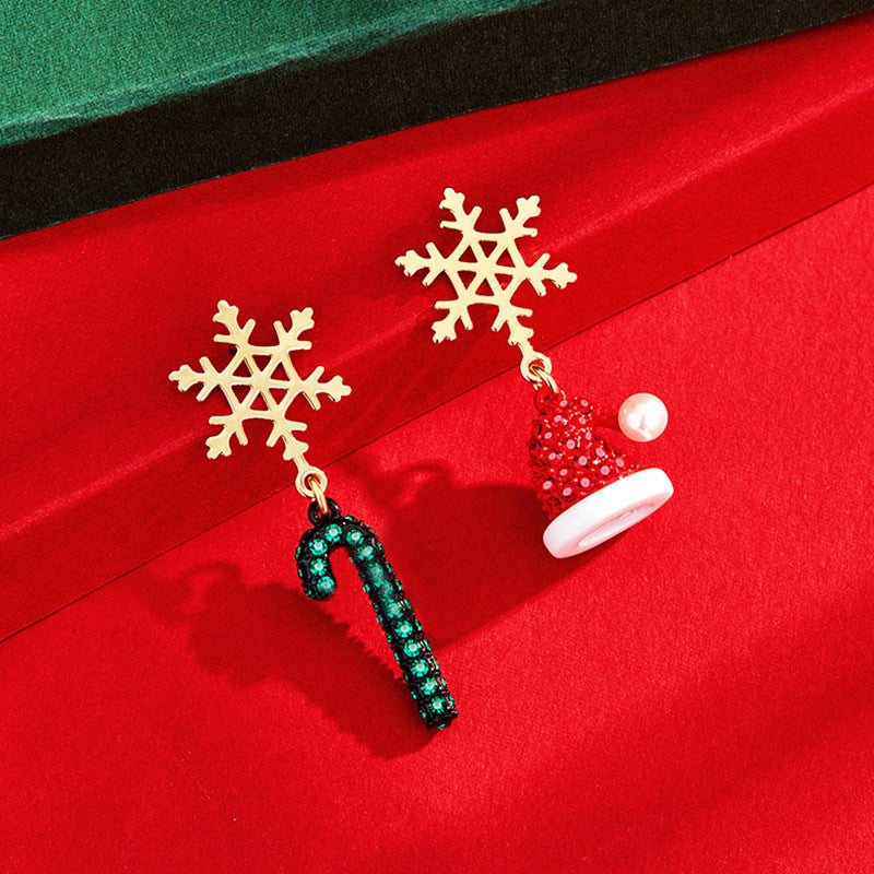 Wholesale Christmas Collection Asymmetrical Earrings